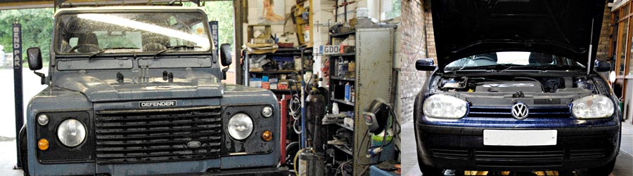 Volkswagen and Land Rover at Chiltern Motors